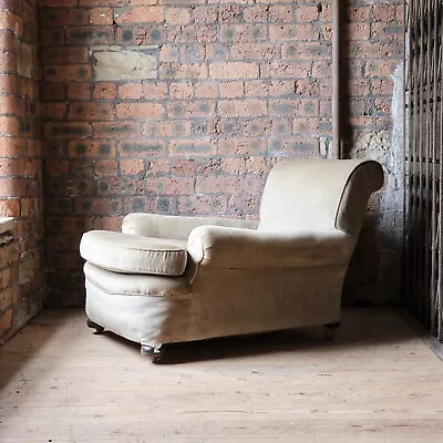 Antique Deep Seated Howard And Sons Style Armchair • £895