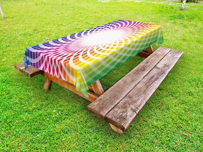 Colorful Outdoor Tablecloth Magic Fantasy Flower • £46.99