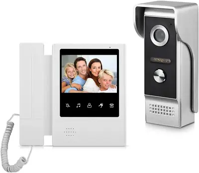 Video Door Phone System 4.3 Inches Touch Monitor Wired Video Intercom • $107.99