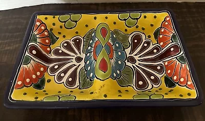 Mexican Talavera Serving/Relish Dish Tray Dividers Clay Handpainted 9x6 • $10