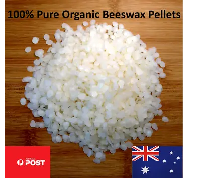 White Beeswax Pellet 100% Pure Organic Food Wrap Candle Soap Lipbalm Cream 1KG • $36.99