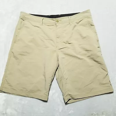 Valor Mens Board Shorts Sz 33 Tan Beige Hybrid Shorts Swim Trunks • $9.98