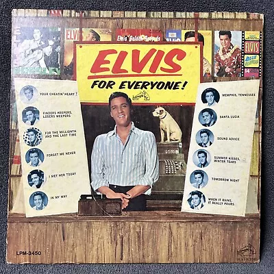 ELVIS FOR EVERYONE LP VINYL RCA VICTOR LPM/LSP 3450 Record • $14.99