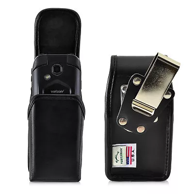 DuraXV LTE E4610 Verizon Leather Pouch Case Rotating Black Belt Clip Magnet • $41.99