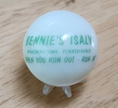 Bennie's Isaly Ice Cream Advertising Marble 1  Shooter & Stand Restaurant  • $2.99