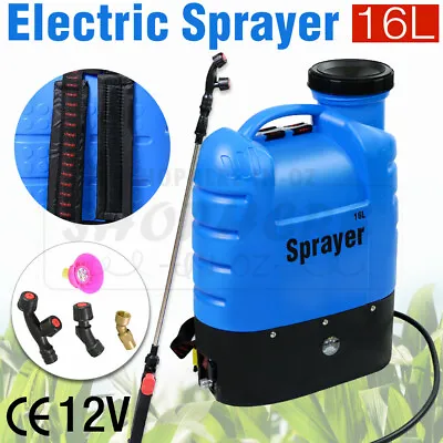 16L Electric Rechargeable Battery Weed Sprayer Backpack Farm Garden Pump Spray • $75.90