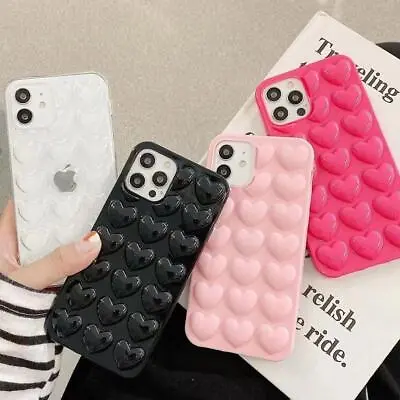 For IPhone 15 14 13 12 11 X 8 7 6 Cute 3D Love Girl Women Soft Phone Case Cover • £4.79