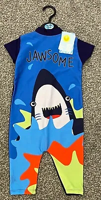 Boy’s UV Swim Suit - Jawsome Shark Design - 12-18 Months - Brand New • £8.99