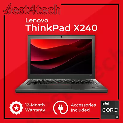 Lenovo ThinkPad X240 - Core I7-4600U - 8/16GB RAM - 128/256 GB SSD - Grade C • £89.99