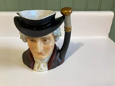 Vintage LEFTON CHINA Character Toby Jug Mug #KW2352 Thomas Jefferson President • $39.99