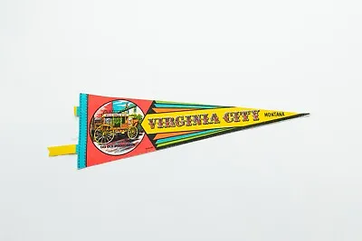 Vintage Virginia City Montana Souvenir Felt Pennant 15  • $13.49