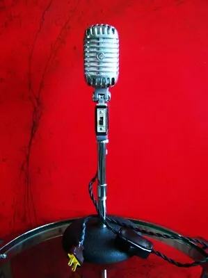 Vintage 1960's Shure 55SW Dynamic Microphone Custom LED Lamp Light Elvis # 2 55S • $399