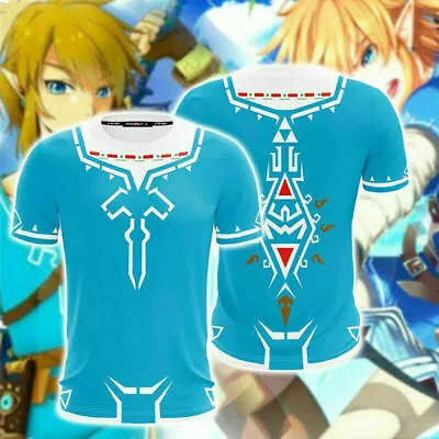 Legend Of Zelda Link T-shirt Top Cosplay Breath Of The Wild Link Costume Top • $32.97