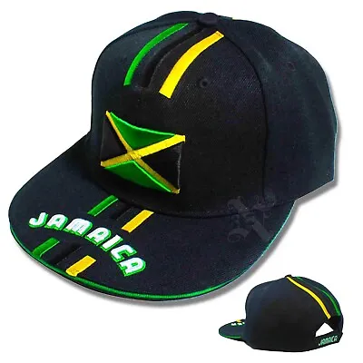 Jamaica Urban Rastafari Roots Flag Hat Snapback Cap Reggae Usain Marley Caps • $18.99