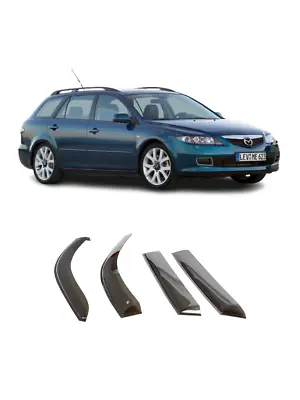 Windows Visors Deflector For Mazda 6 Wagon 1-st Gen 2002-2008 Sun Rain Guard • $98