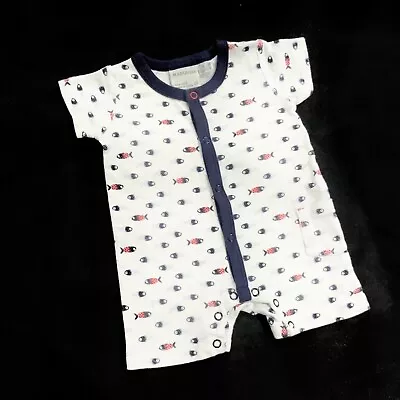 Baby Boys Sz 0-3 Mths 000 MARQUISE One Piece Romper 100% Cotton • $4.90