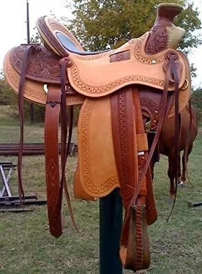 Leather Wade Western Horse Saddle Tack Size ( 14 In To 18 In ) • $394.31
