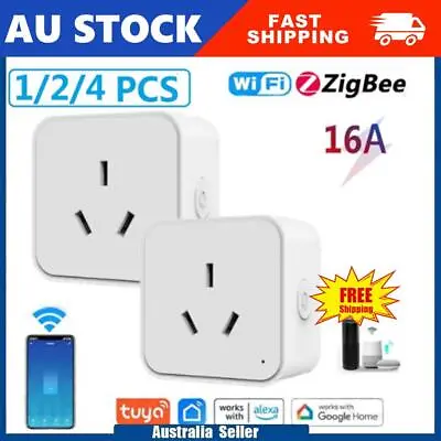 16A Smart AU Socket Plug Tuya WiFi / Zigbee Voice Control For Alexa Google Home • $18.04