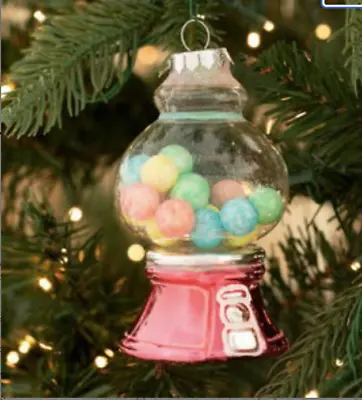 Retro Gumball Machine Ornament Glass Valentines Day Tree • $15.99