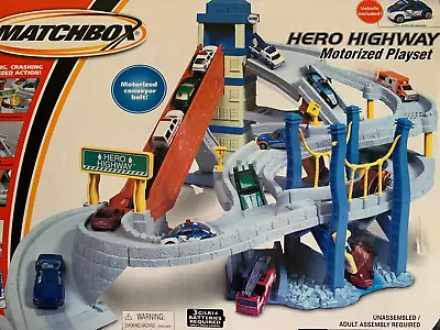 Mattel Wheels Matchbox Hero Highway Motorized Playset Complete (OPEN BOX) • $109.99