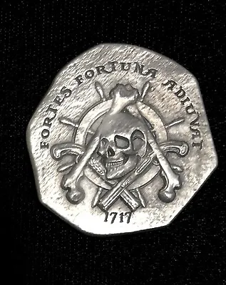 Treasure Cob Style Pirate Challenge Coin With Freemason Masonic Symbols Silver • $20