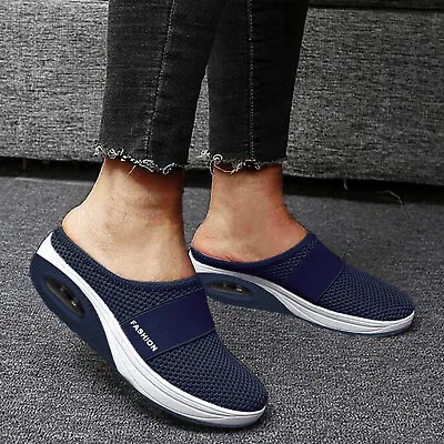 £15.08 • Buy Air Cushion Slip On Orthopedic Walking Shoes With Arch Support Woven Shoes Women