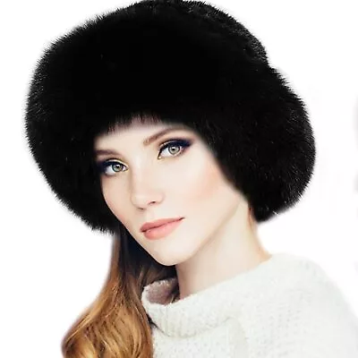 YXCFEWD Mink Hat Real Fur Hat Knit Furry Womens Russian Hat Fur Hat For Women... • $63.67