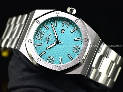 Invicta 48mm Men's HURACAN Torquoise Dial Quartz Stainless Steel Bracelet Watch • $84.99