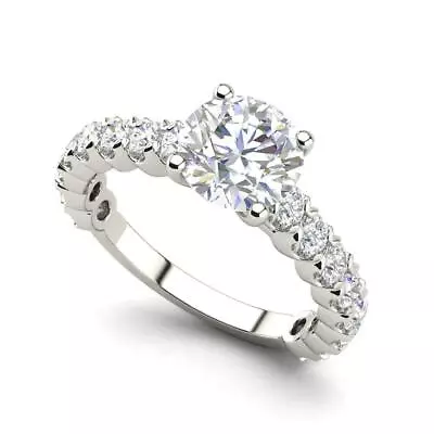 Solitaire 1.2 Carat VS1/H Round Cut Diamond Engagement Ring White Gold Treated • $1436.60