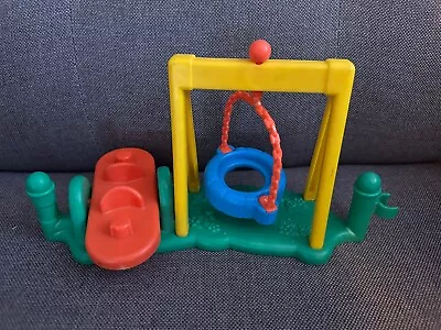 Fisher Price Little People PLAYGROUND TIRE SWING TEETER-TOTTER Vintage • $19.99