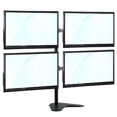 TekBox QUAD MONITOR MOUNT - 4 Computer Screen Stand 13-32  Display TV • £35.97
