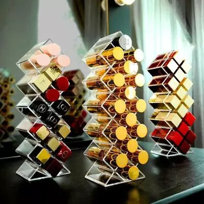 Lipstick Jewelry Box Makeup Brushes Holder 16 Grids Acrylic Makeup Organizer • $10.99