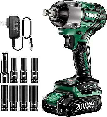 KIMO Cordless Impact Wrench 1/2 Inch Impact Wrench Kit Fast Shipping • $77