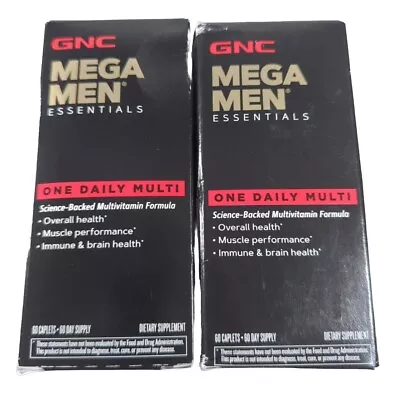2 GNC Mega Men One Daily Multivitamin 60 Tablets Complete Multivitamin 3/24 • $16.95