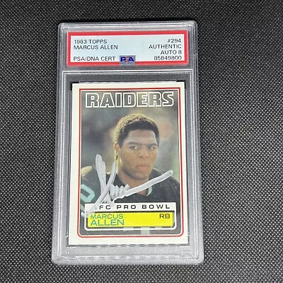 Marcus Allen Rookie Auto 1983 Topps #294 RC Autograph PSA 8 • $99.99