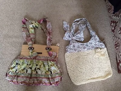 Raffia Bag Straw Effect Pretty Light Summer Two Brand New Holiday • £2.50
