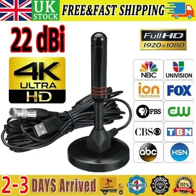 Digital Freeview 22dBi Antenna Truck Boat Campervan Gain DVB-T TV Aerial Car UK • £12.90