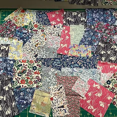 50 LIBERTY TANA LAWN REMNANTS /SCRAPS For PATCHWORK/QUILTING • £7