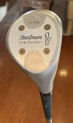 Vintage MacGregor Eye-O-Matic 12 Degree 1-Wood ⛳ RH Stainless Steel Shaft R-Flex • $19.99