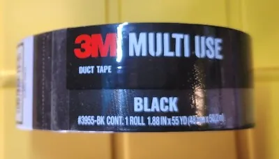 3M Multi-Use Colored Duct Tape Black 1.88 Inches By 55 Yards 3955-BK (1 Roll) • $15.99