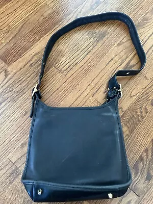 Vintage Coach Satchel Bag Hobo Purse Black Leather Made In USA • $26