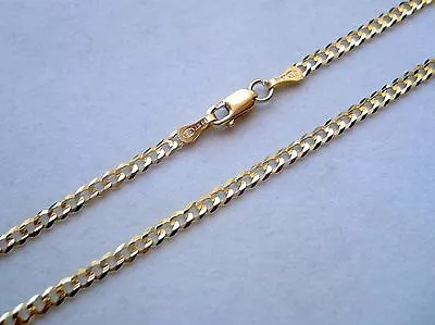 14K Solid Gold 2.0mm Cuban Link Chain Necklace Men's Women's Size 16' - 30' • $313.49