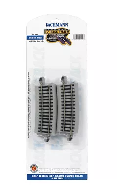 Bachmann 44532 EZ-Track Half Section 22  Radius Curved (4) HO Scale • $23.92