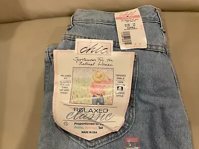 Chic Relaxed Classic Jeans Size 12 Misses / Vintage Brand New Old Stock Rare • $9.99