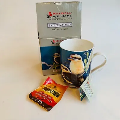 Vintage Maxwell Williams Birds Of Australia Kookaburras Mug With Box Tag And Tea • $35