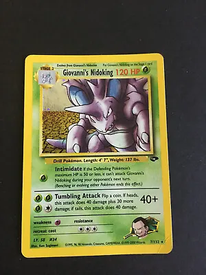 $29.90 • Buy Pokemon Giovanni's Nidoking HOLO 7/132 - Gym Challenge - Very Good - Actual Card