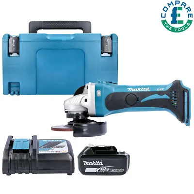 Makita DGA452 18v 115mm Angle Grinder With 1 X 6Ah Battery Charger & Case • £213.98
