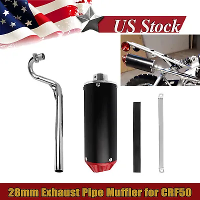 28mm Muffler Front Pipe Exhaust Kit CRF50 Apollo Dirt Pit Bike SSR SDG 107 125cc • $39.99