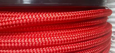 7/16 X 100 Ft. Double Braid-Yacht Braid Polyester Rope. Red • $65