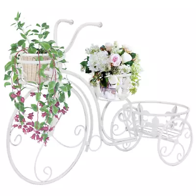 Plant Stand Bicycle Shape Vintage Style Metal • $104.52